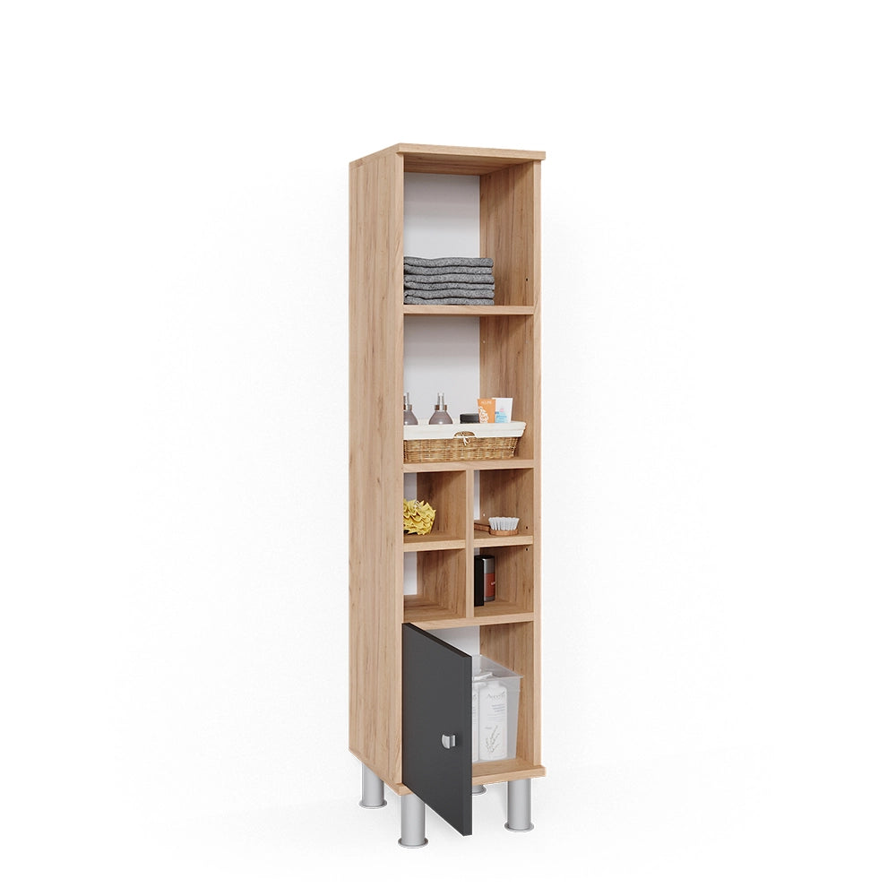 Mobiletto bagno Fynn Antracite 30 x 130.6 cm porta piccola Vicco