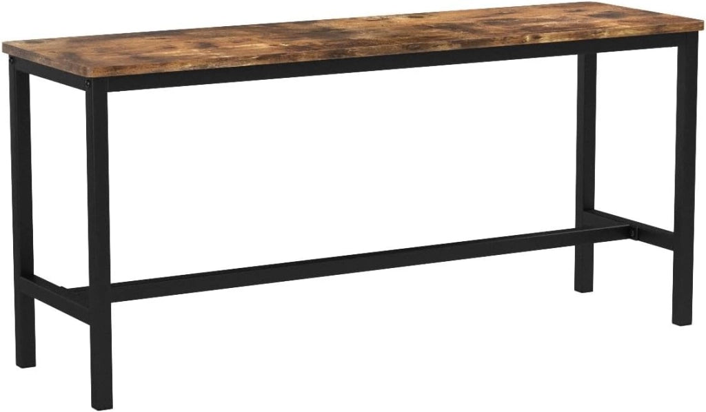 VASAGLE Set di 2 Panche da Tavolo, Panche da Interni, 108 x 32,5 x 50 cm, in Stile Industriale, Struttura Resistente in Metallo, per Cucina Sala da Pranzo Soggiorno, Marrone Vintage e Nero KTB33X