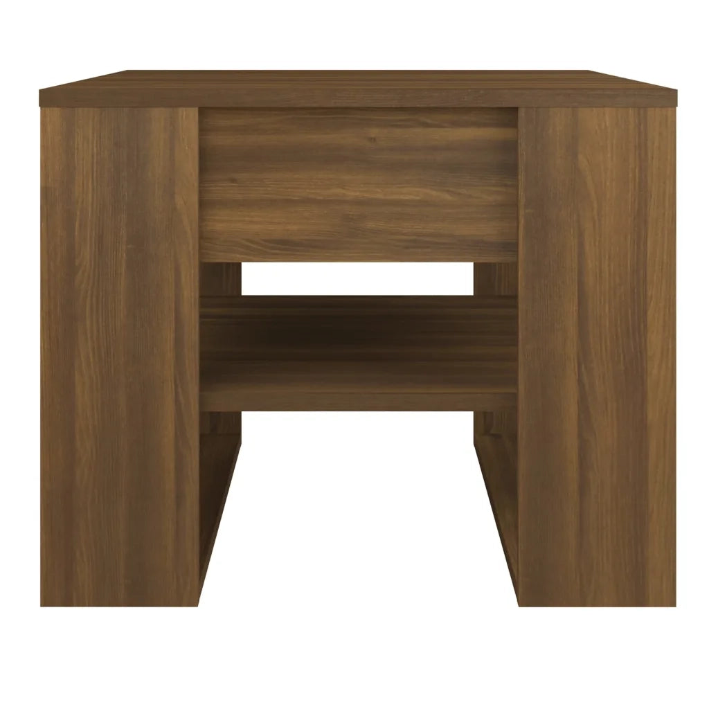 Tavolino Salotto Rovere Marrone 55,5x55x45 cm Legno Multistrato 816933