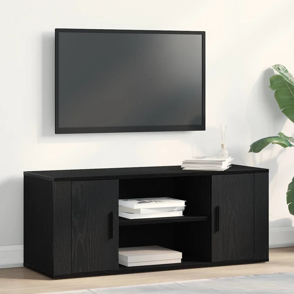 Mobile TV 100 x 35 x 40 cm Rovere nero Legno ingegnerizzato 862125