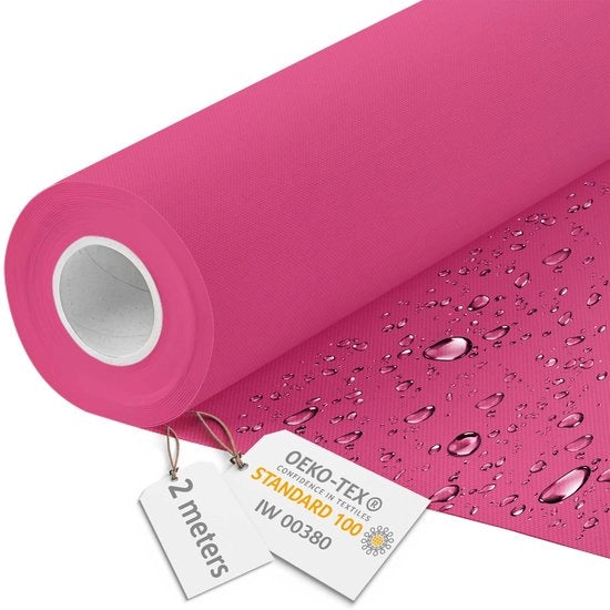 Tela Acquaparante per metro 160 cm largo - Tela impermeabile 220 g/m2 600D - Tela impermeabile per metro Rose 2M