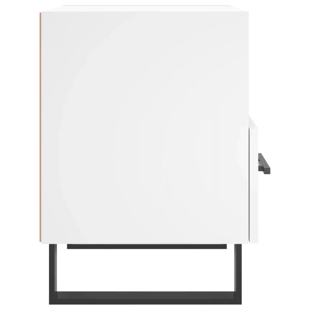 Comodino-Tavolino da notte Bianco 40x35x47,5 cm in Legno Multistrato 705336