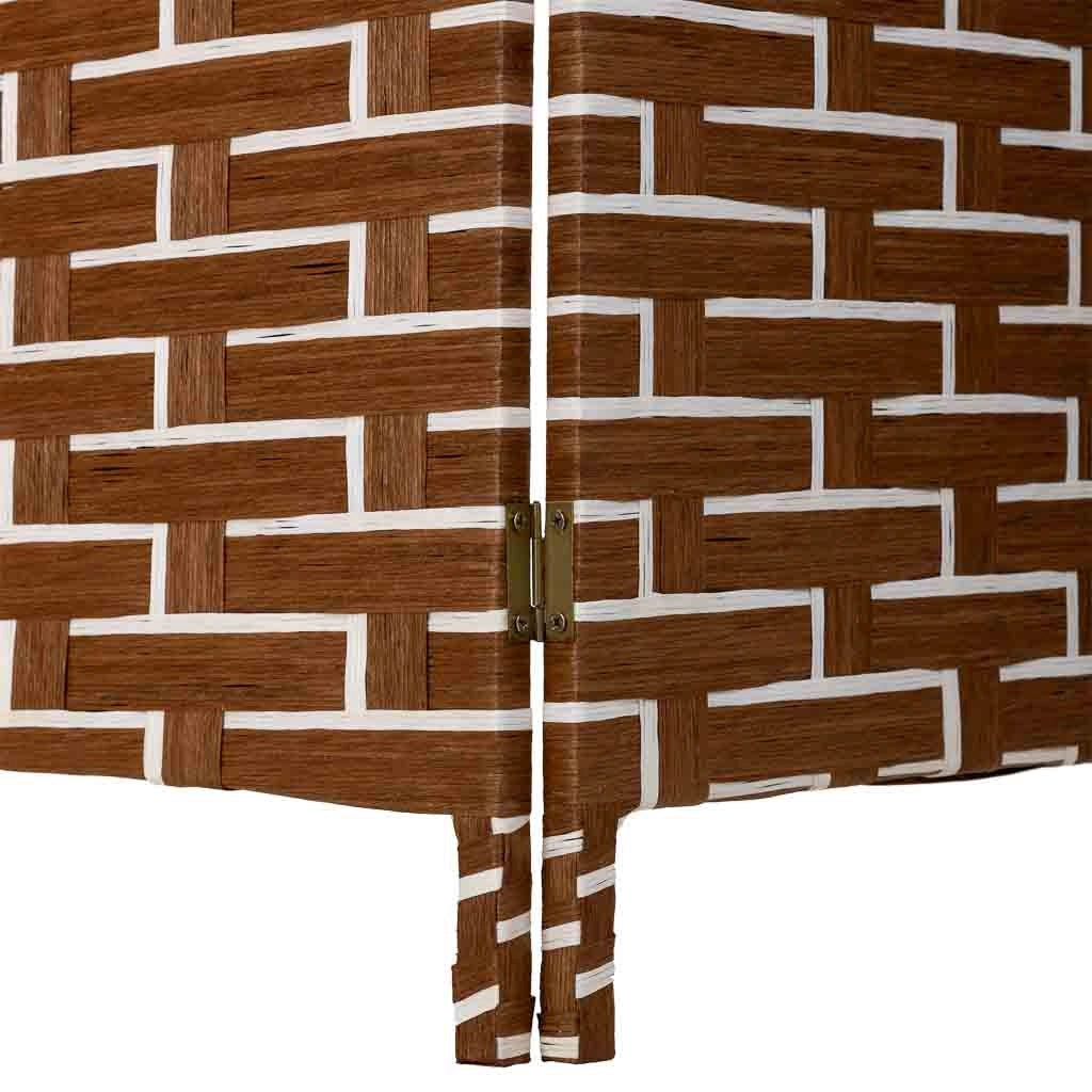 Biombo de papel trenzado 4 hojas 50(x4)x3x180h cm