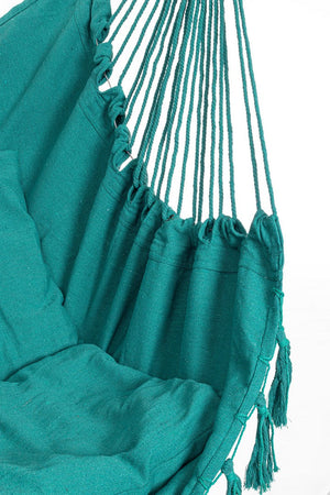 Amaca Sedia Sospesa da Giardino 100x130 cm in Poli-Cotone Juan Turchese