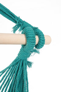 Amaca Sedia Sospesa da Giardino 100x130 cm in Poli-Cotone Juan Turchese