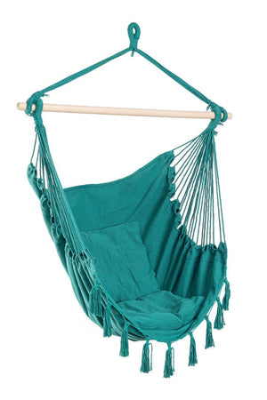 Amaca Sedia Sospesa da Giardino 100x130 cm in Poli-Cotone Juan Turchese