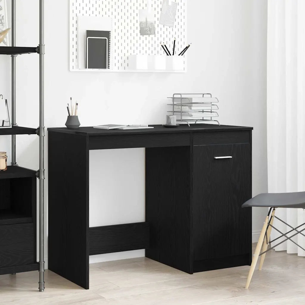 Scrivania Rovere Nero 100 x 50 x 76 cm Legno multistrato 862482