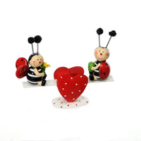 Set 4 Giostre con Coccinelle 15 cm