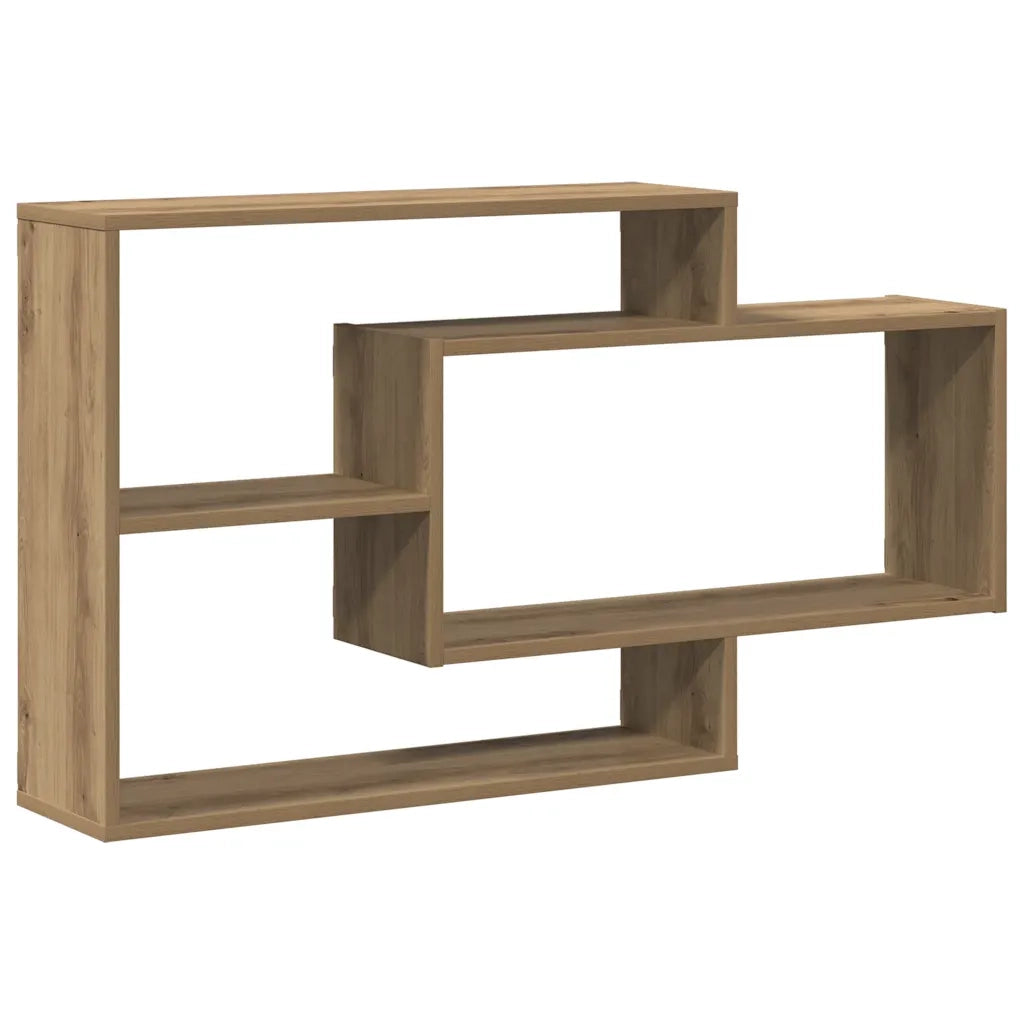 Scaffale a Parete Rovere Artigianale 104x20x58,5 cm Truciolato 855823
