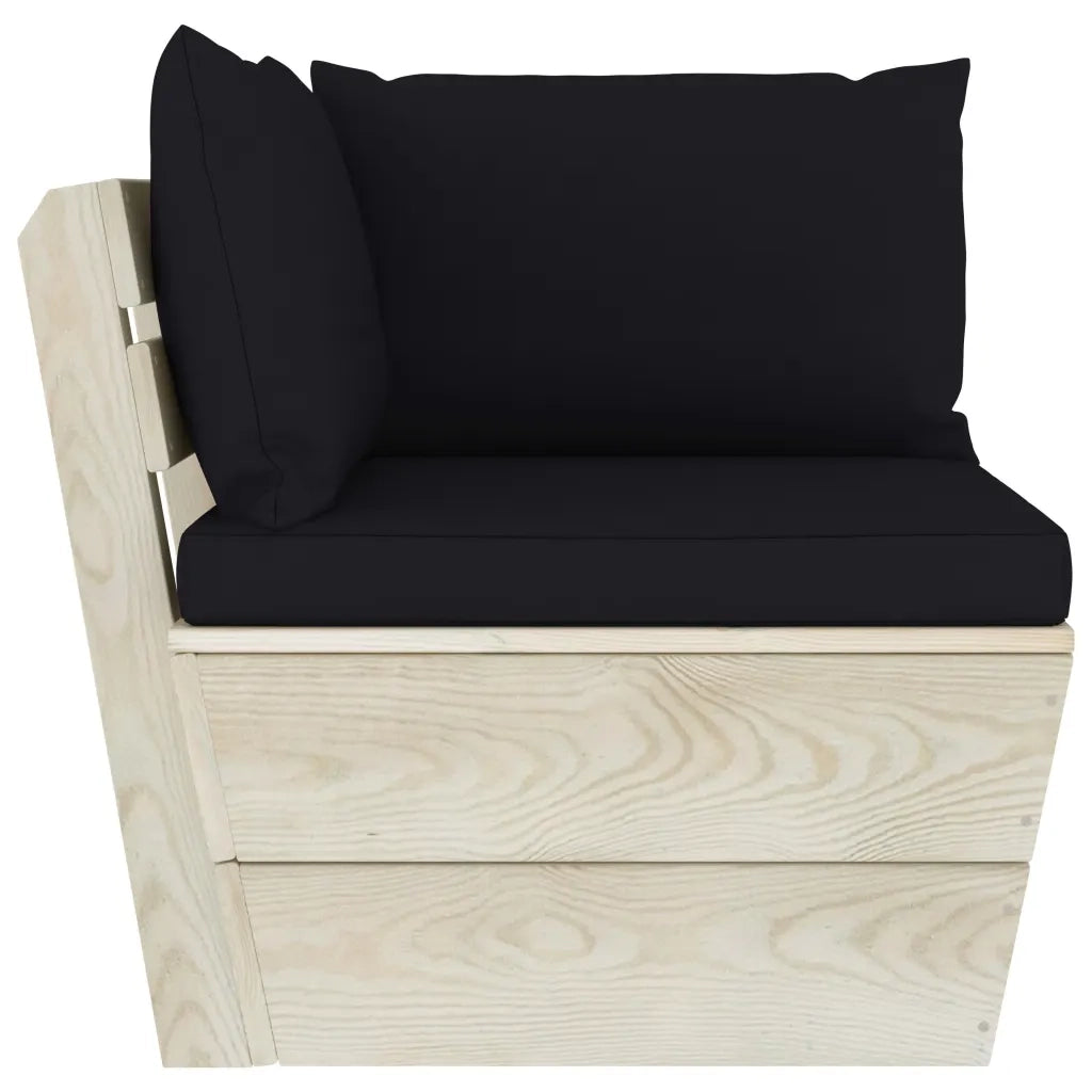 Divano da Giardino a 2 Posti su Pallet con Cuscini Legno Abete 3063391