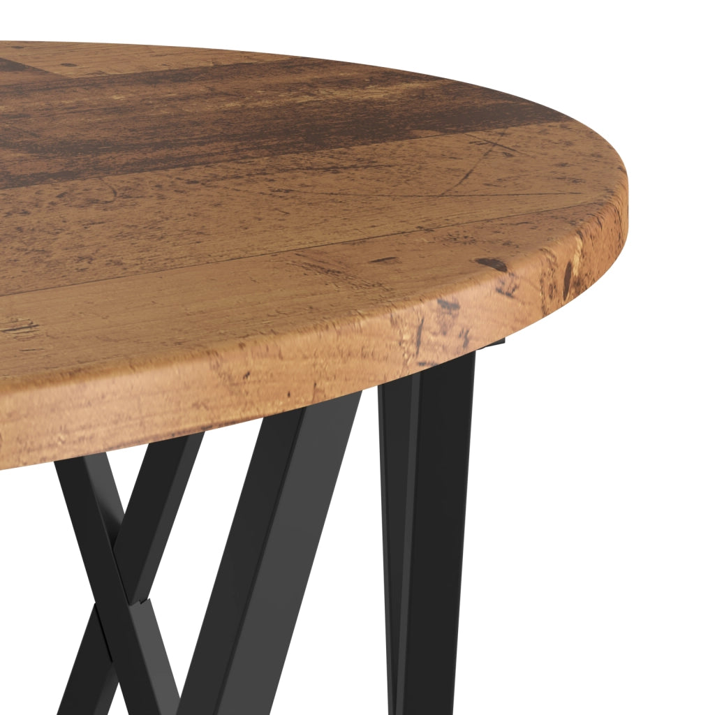 Tavolini da Vassoio 2 pz in Legno Vecchio e Legno Ingegnerizzato