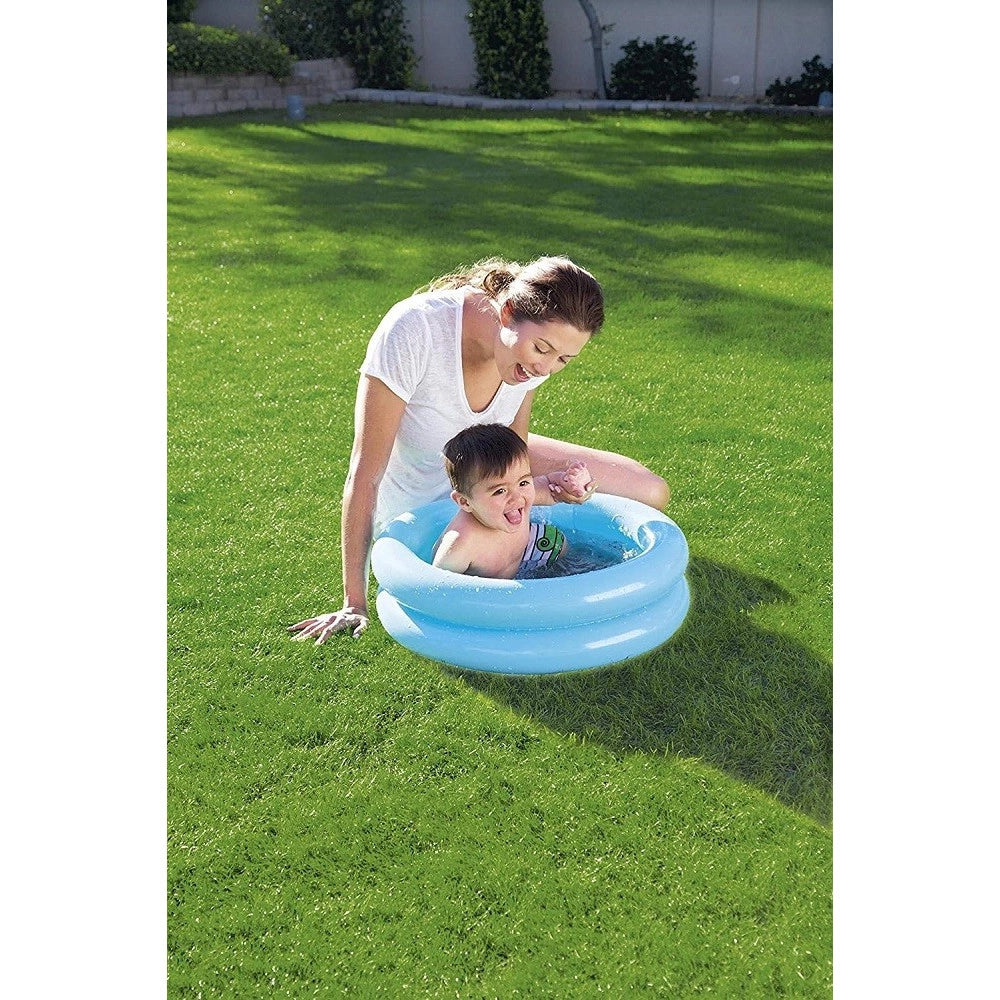 Trade Shop - Piscina Per Bambini 2 Anni+ Baby 2 Anelli Fondo Disegnato 61x15cm 2 Colori 51061 -
