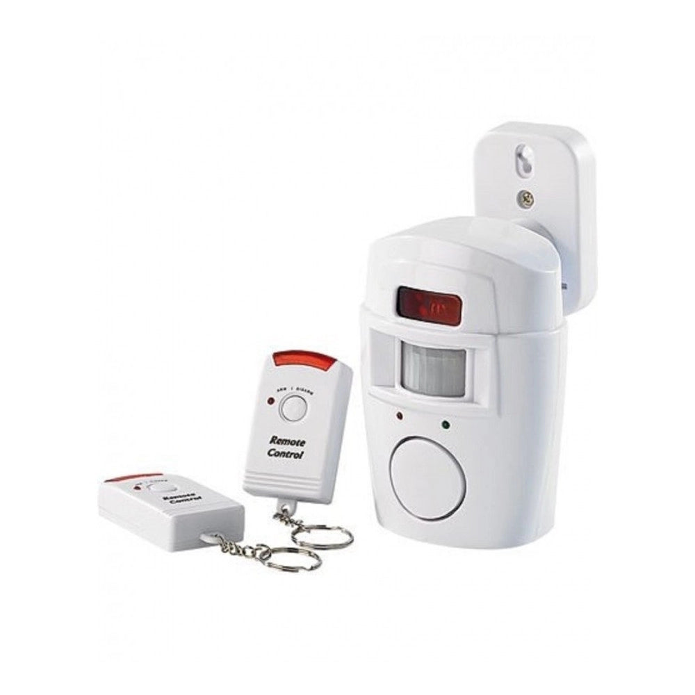 Trade Shop - Allarme Antifurto Con Sensore Sirena 105 Db 2 Telecomandi Casa Ufficio Negozio -