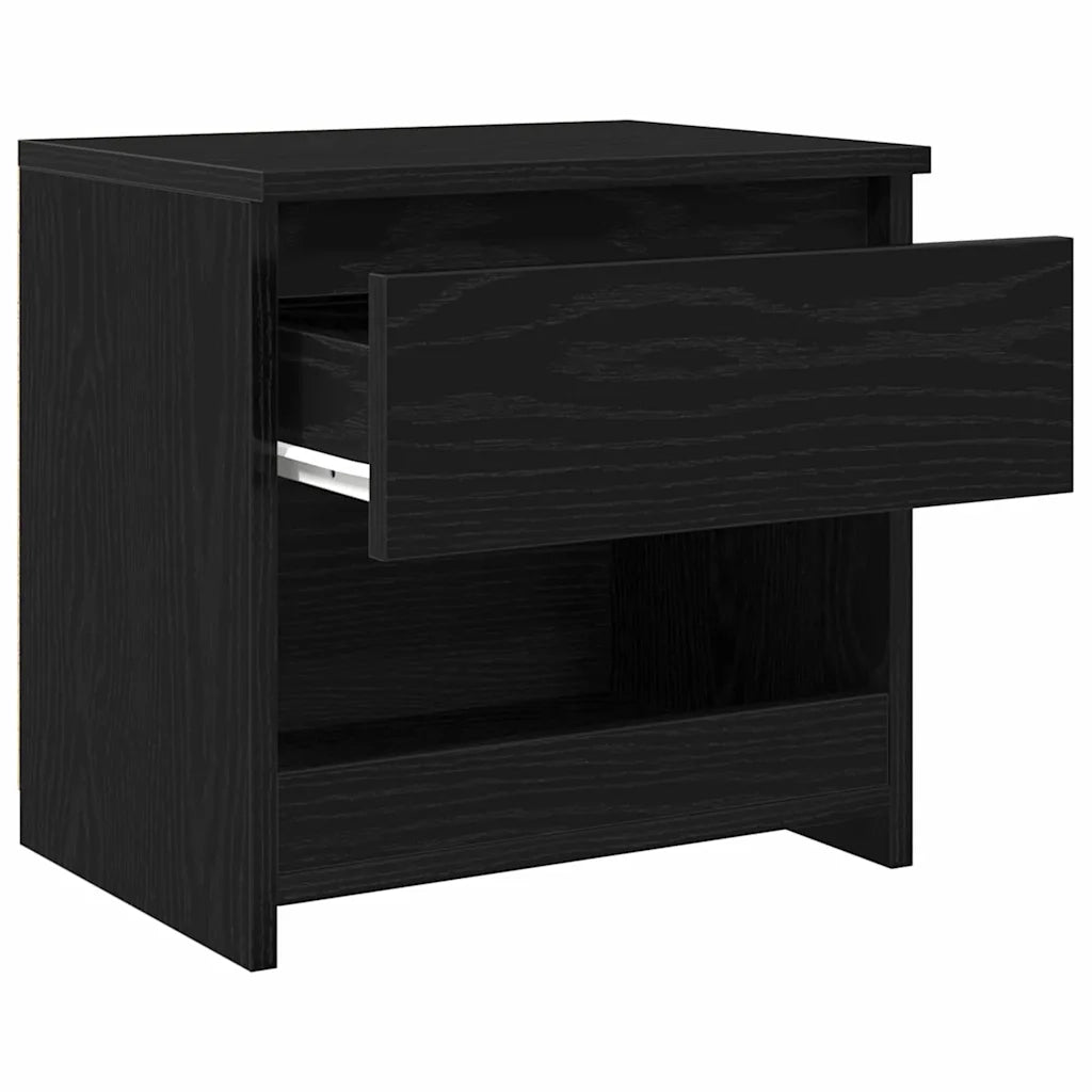 Armadio da Notte Rovere Nero 40 x 30 x 39 cm Legno multistrato 862574