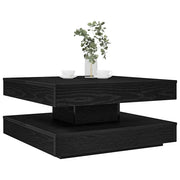 Tavolino da CaffÃ¨ Girevole a 360 Gradi Nero 70x70x34,5 cm