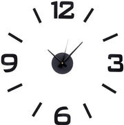Orologio da Parete di Qualità DIY - Orologio da Parete 3D, Design Moderno, Materiale Eva, Orologio da Parete Decorativo per Camera da Pranzo e Camera da Letto (Nero)