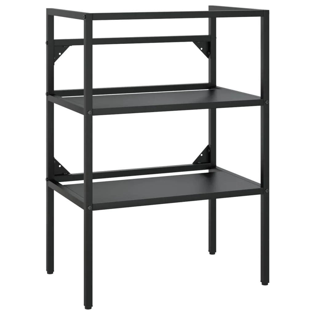 Telaio per lavabo da bagno 59 x 38 x 83 cm ferro nero 02_0006765