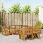 Set divani 8 pcs Naturale Legno di Acacia Massello