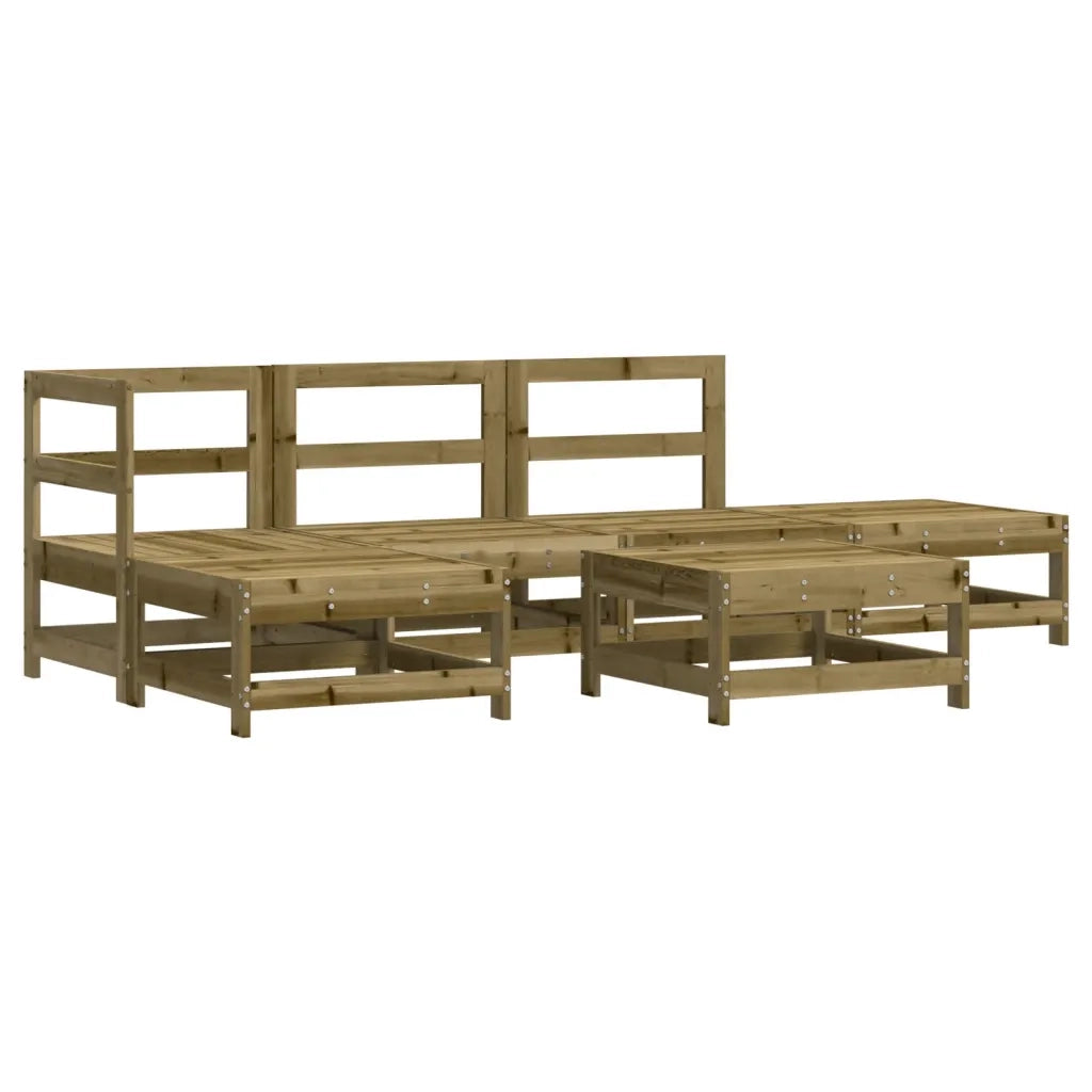 Set Salotto da Giardino 6 pz in Legno Impregnato di Pinocod mxl 106586