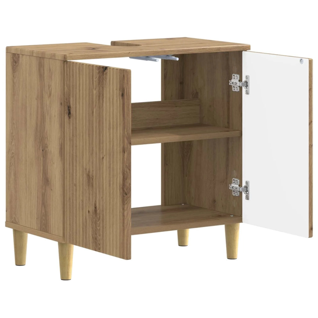 Armadio per Lavabo da Bagno ARNHEM Rovere Artigianale 896574