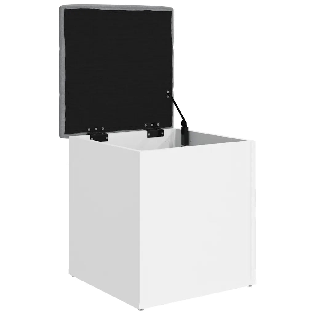 Panca contenitore bianca 42x42x45 cm in legno ingegnerizzato