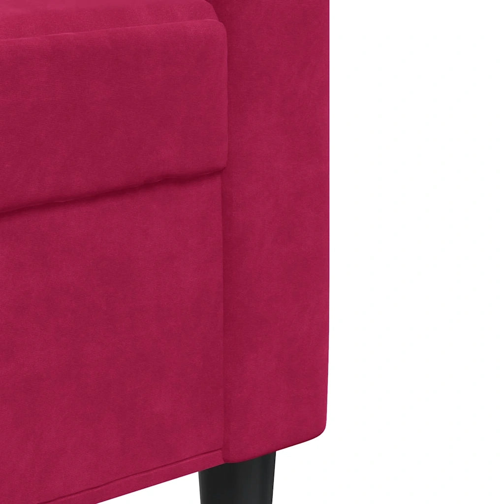 Divano a 2 Posti Rosso Vino 140 cm in Velluto 4007628