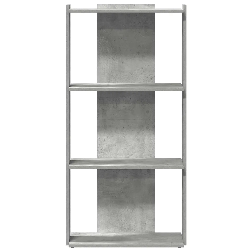 Libreria 3 Ripiani Grigio Cemento 60x30x120 cm Multistrato 860268