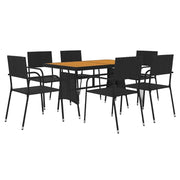 Set da pranzo da esterno 7 pz in polyrattan nero 02_0014687