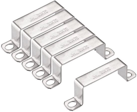 Connettore a U con 6 pezzi - Beugel a forma di U - Cinghia a tubo in acciaio inossidabile - Morsa Heavy Duty - Corrosione resistente - Materiale duraturo