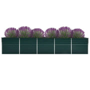 Letto Rialzato in Acciaio Zincato 400x80x45 cm Verde 47057