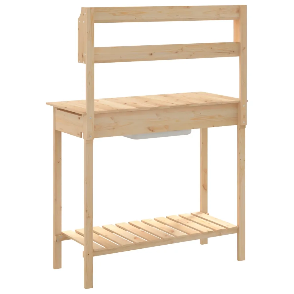 Tavolo Invaso con Lavello 47,5x44x139,5 cm Massello Abete CFW6285673