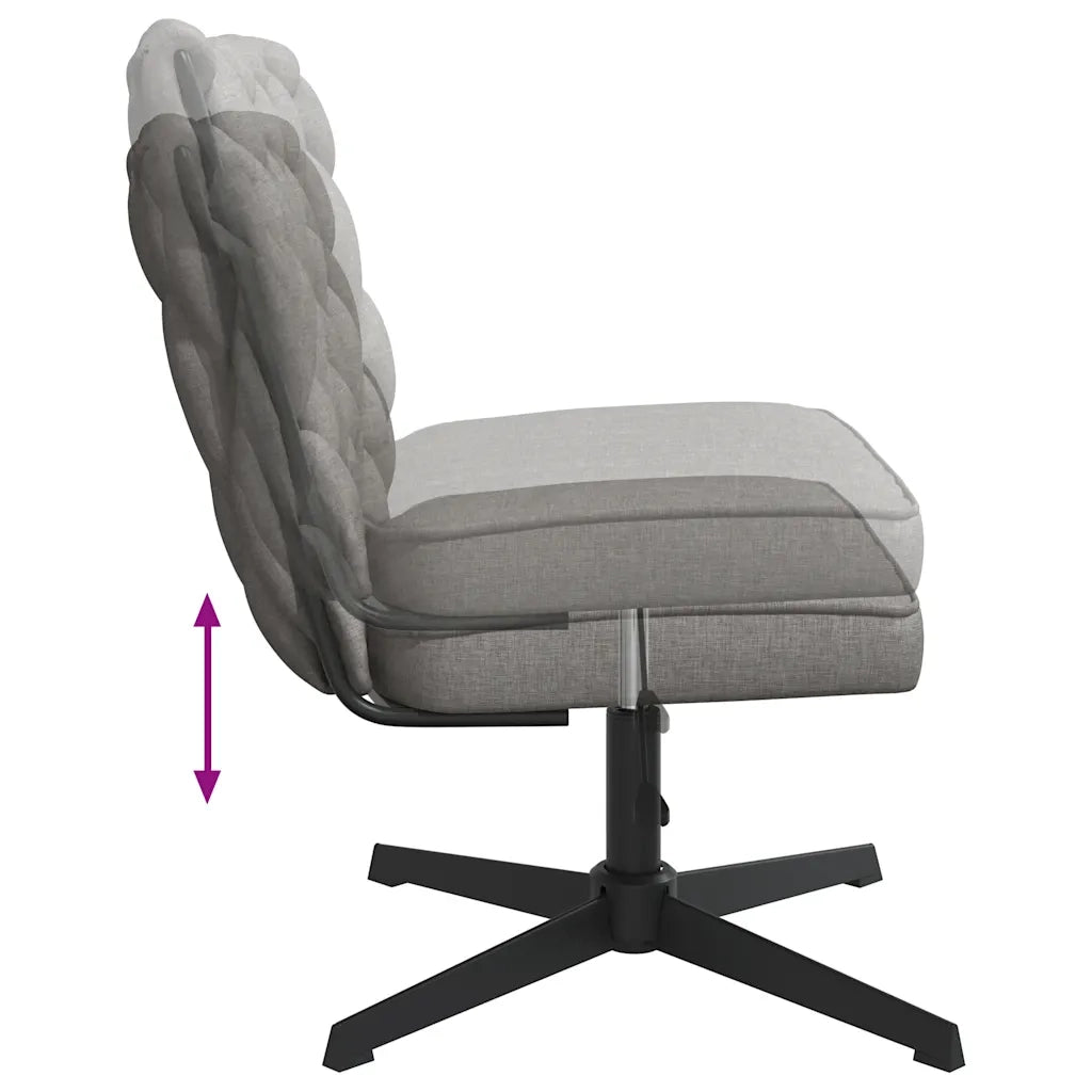 vidaXL Sedia da Ufficio Girevole Grigio Chiaro in Tessuto