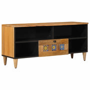 Mobile TV Naturale 100 x 33 x 46 cm Legno di mango massello