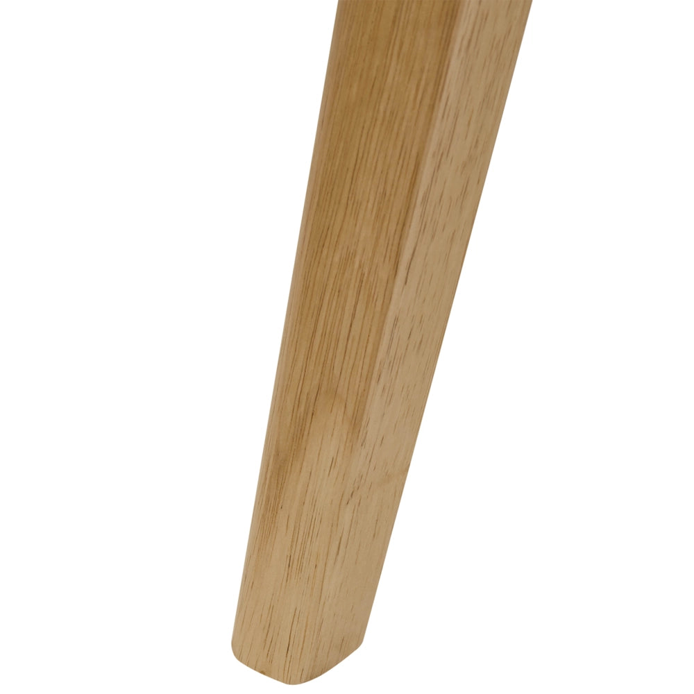 Set di 2 sedie da pranzo Sedute imbottite in poliestere marrone chiaro Schienale in tessuto Telaio in legno laccato senza braccioli Stile retrò