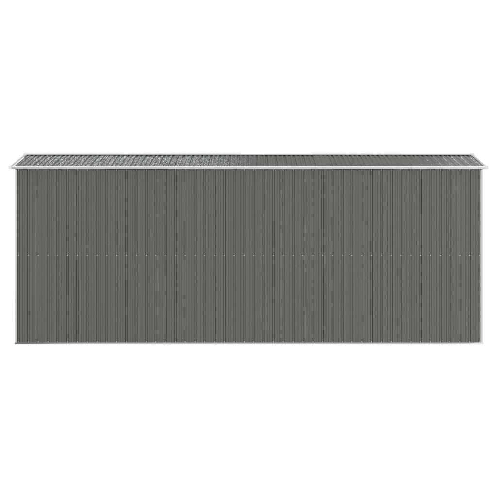 Casetta da giardino cabina ripostiglio capanno da esterno capanno per attrezzi robusta colore chiaro 192 x 523 x 223 cm acciaio zincato grigio 02_0022259