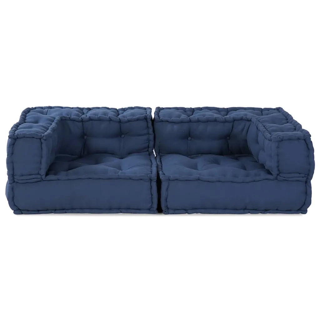 Unità di Divano Modulare 3 pcs Indaco 140 x 70 x 36 cm Tessuto 4019044
