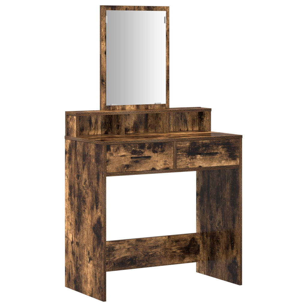 Toeletta  con cassetti in rovere affumicato 79x41x140 cm