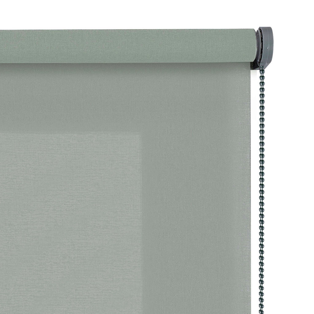 Tenda a Rullo Filtrante, Tenda Avvolgibile Traslucida Liscia Per Finestre e Porte Verde 80x250 cm