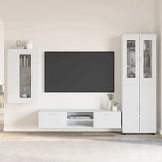 Set mobile TV con cassetto FLORIN Bianco Legno multistrato