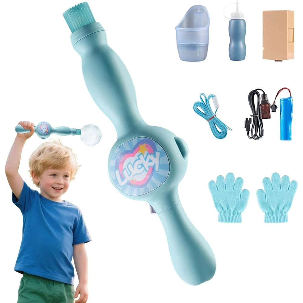 Trade Shop - Macchina Per Bolle Di Fumo Luce Colorata Per Feste Giocattolo Spiaggia Portatile Bambini -