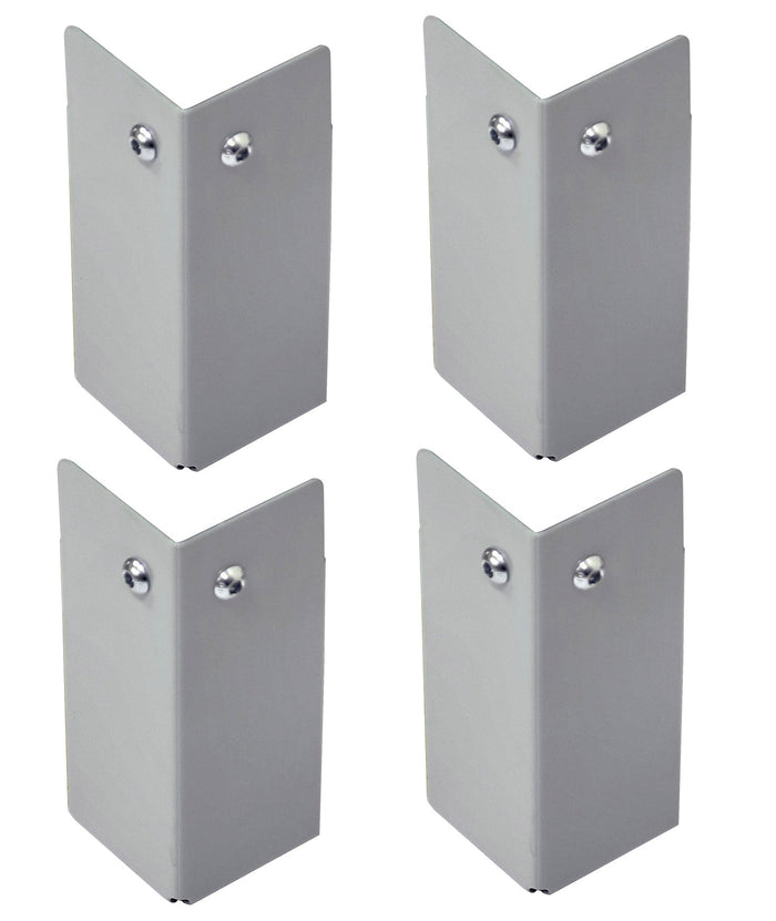 Kit 4 Piedini H10 cm in Metallo Verniciato Grigio Chiaro