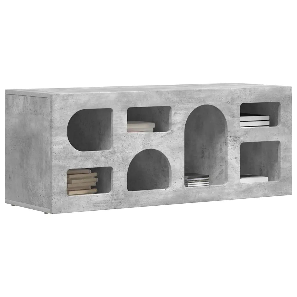 Mobile TV Grigio cemento 100 x 35 x 40 cm Legno multistrato 891267
