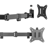 Toboli Postazione doppio monitor, Supporto per 2 schermi max 32", conforme a VESA 75/100