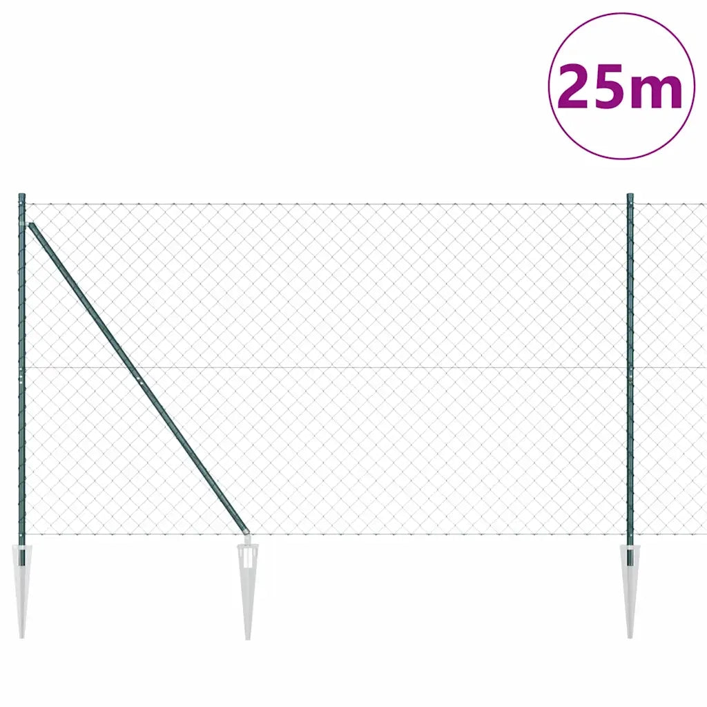 Palo della recinzione Verde 1,5 x 25 m (maglia 60 x 60 mm)