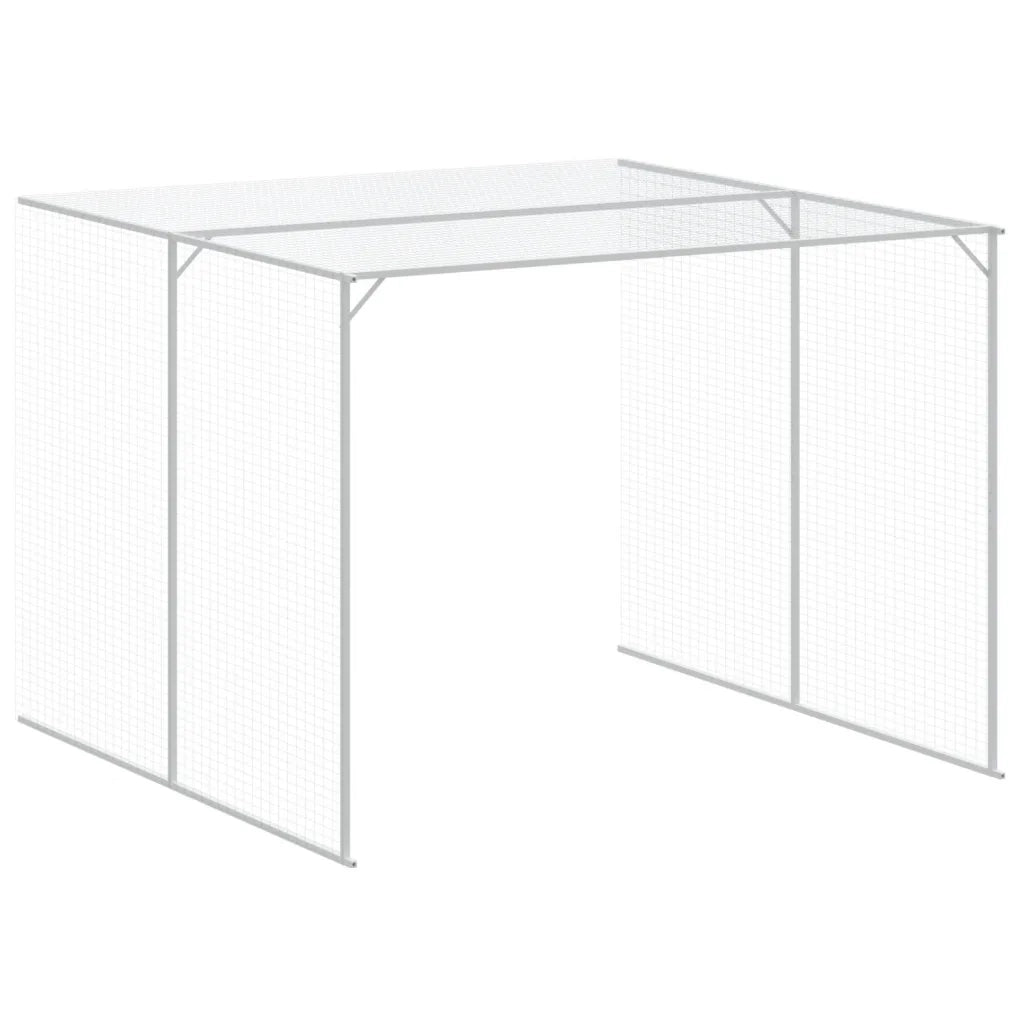 Casetta Cani Corsa Grigio Chiaro 214x1069x181cm Acciaio Zincato
