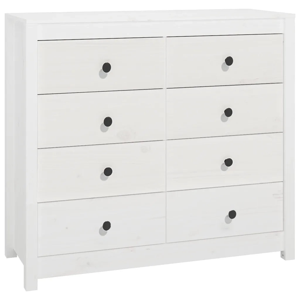 Armadietto Bianco 100x40x90 cm in Legno Massello di Pino CFW3978241