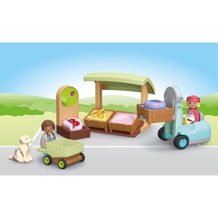 PLAYMOBIL JUNIOR - 71691 - Banco di frutta e verdura biologica