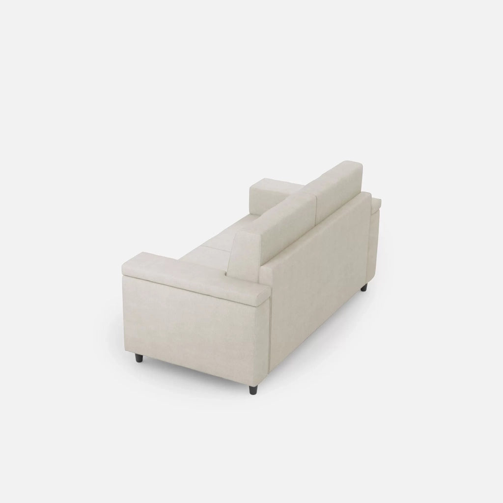 Divano marrak 2 posti (due sedute da 60cm) misure esterne l.148cm | latte - Mobili 2G