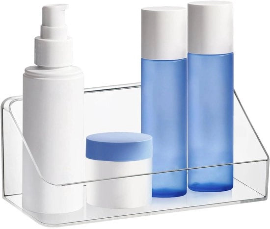 Organizzatore di stoccaggio per bagno e camera da letto con cassetto trasparente da appendere senza forare - Adatto per specchiature