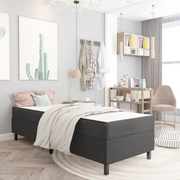 Letto a Molle Grigio in Tessuto 100x200 cm 287462